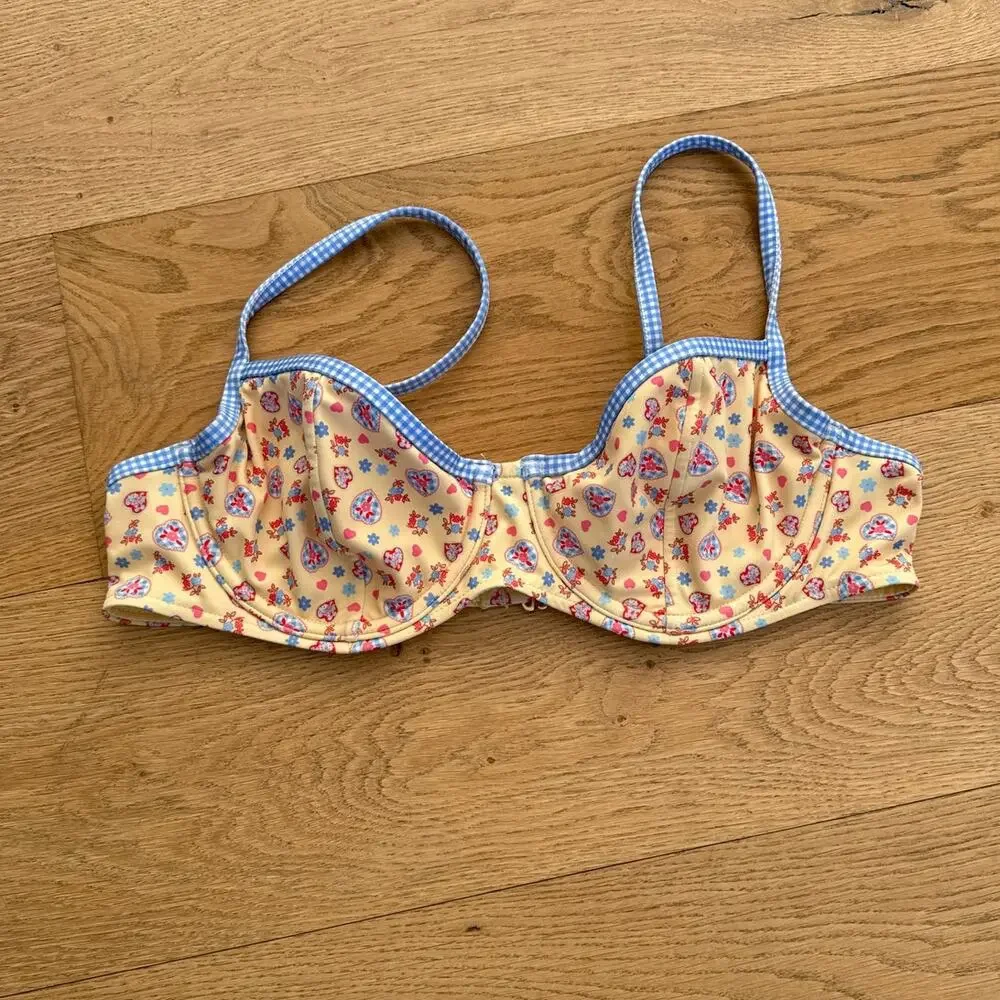 Pink by Frankie's Bikini's - Buttercup Bikini Top in Yellow & Blue
